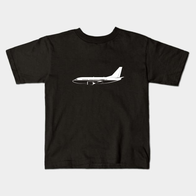 737-500 Silhouette Kids T-Shirt by Car-Silhouettes